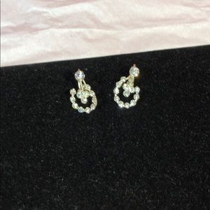 Vintage Crystal Screwback Earrings Made in Austria